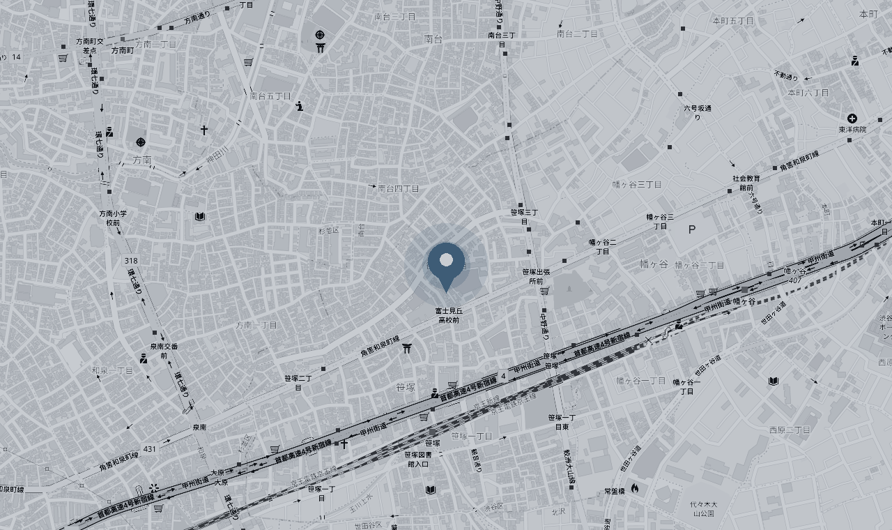 地图: 东京都涩谷区笹塚3-9-3 Keio大厦104
